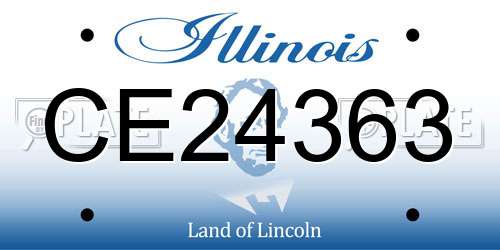 CE24363 Illinois License Plate
