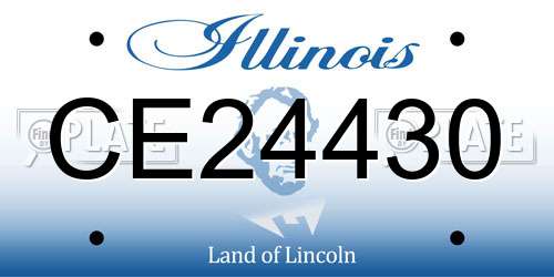 CE24430 Illinois License Plate