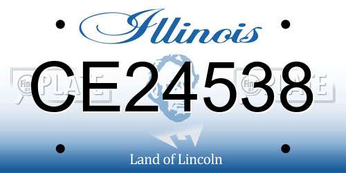 CE24538 Illinois License Plate