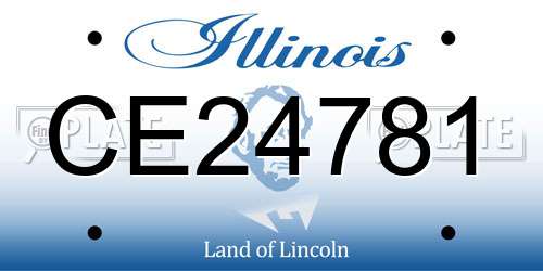 CE24781 Illinois License Plate