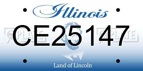 CE25147 Illinois License Plate