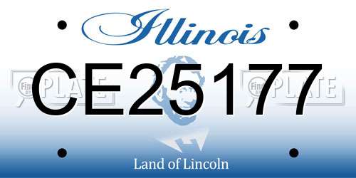 CE25177 Illinois License Plate