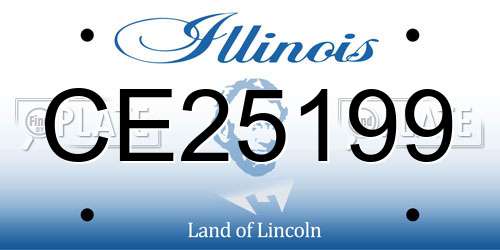 CE25199 Illinois License Plate