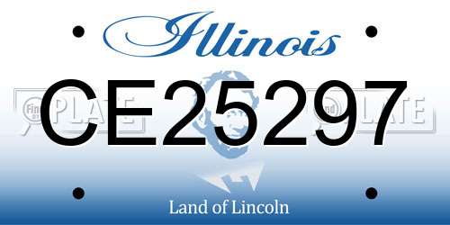 CE25297 Illinois License Plate