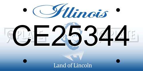 CE25344 Illinois License Plate