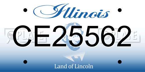 CE25562 Illinois License Plate