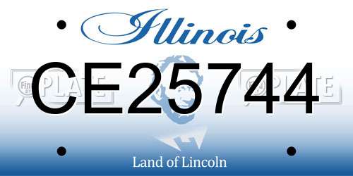 CE25744 Illinois License Plate