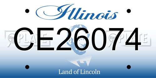 CE26074 Illinois License Plate