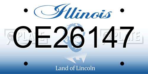 CE26147 Illinois License Plate
