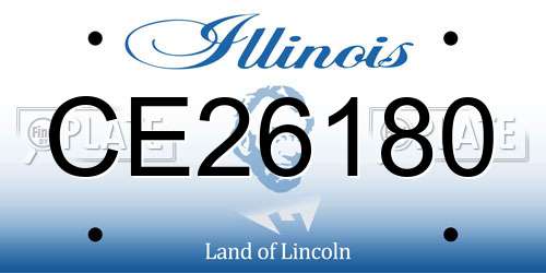 CE26180 Illinois License Plate