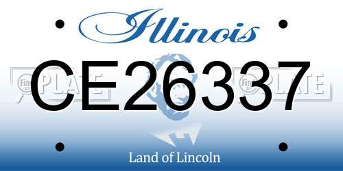 CE26337 Illinois License Plate