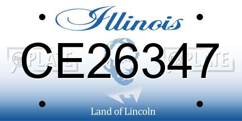 CE26347 Illinois License Plate