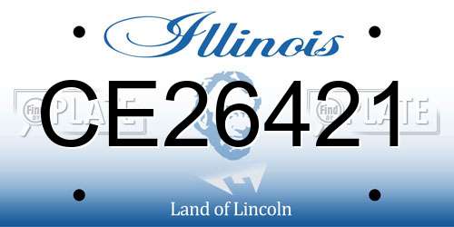 CE26421 Illinois License Plate