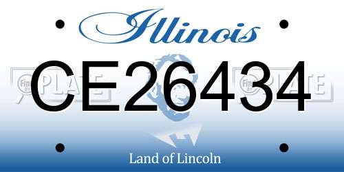 CE26434 Illinois License Plate
