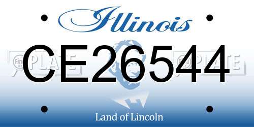 CE26544 Illinois License Plate
