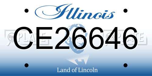 CE26646 Illinois License Plate
