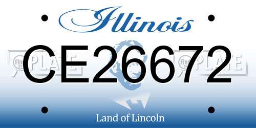 CE26672 Illinois License Plate
