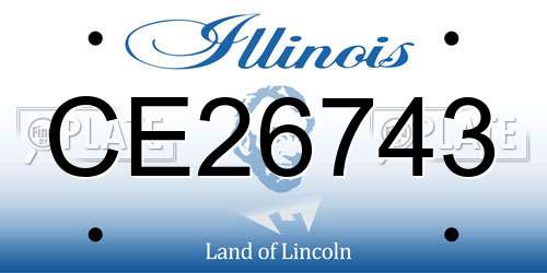 CE26743 Illinois License Plate