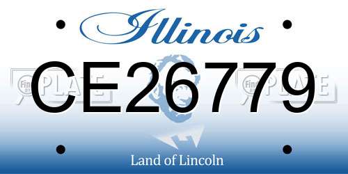 CE26779 Illinois License Plate
