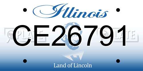 CE26791 Illinois License Plate