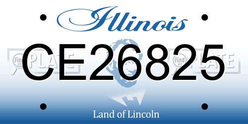 CE26825 Illinois License Plate
