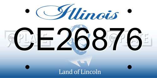 CE26876 Illinois License Plate