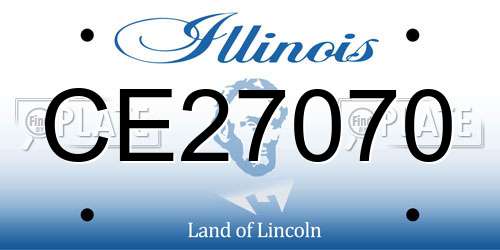 CE27070 Illinois License Plate
