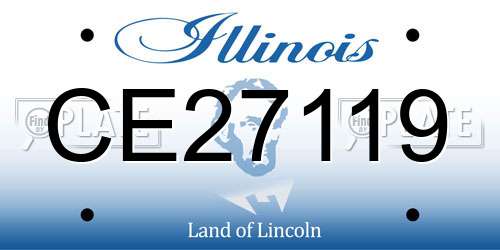 CE27119 Illinois License Plate