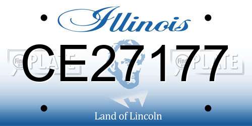 CE27177 Illinois License Plate