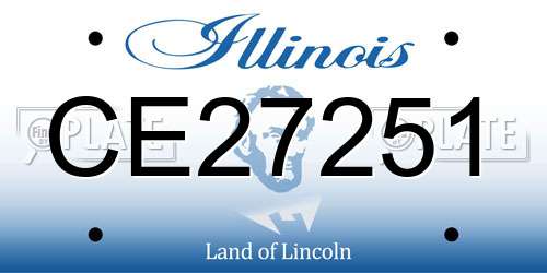 CE27251 Illinois License Plate