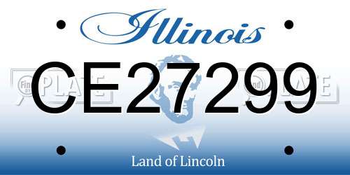 CE27299 Illinois License Plate
