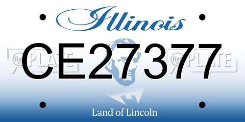 CE27377 Illinois License Plate
