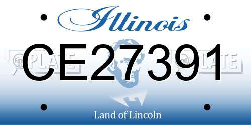 CE27391 Illinois License Plate