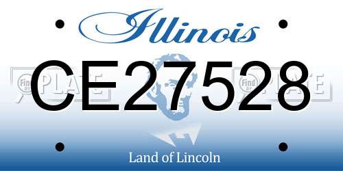 CE27528 Illinois License Plate