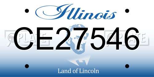 CE27546 Illinois License Plate