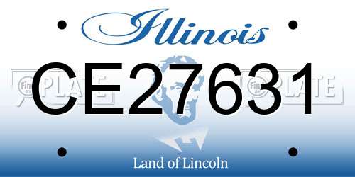 CE27631 Illinois License Plate