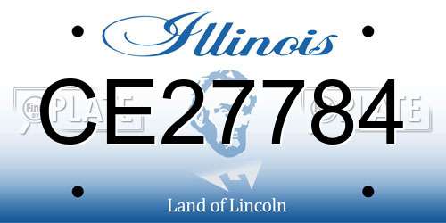 CE27784 Illinois License Plate