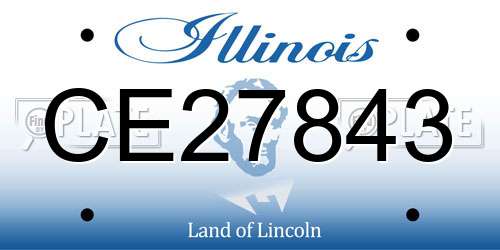 CE27843 Illinois License Plate