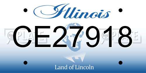 CE27918 Illinois License Plate