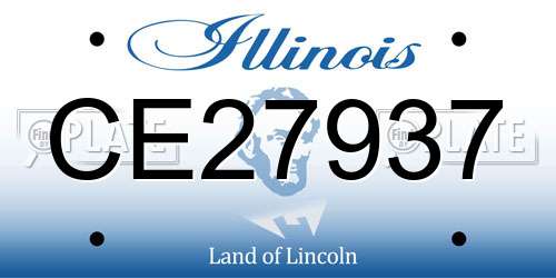 CE27937 Illinois License Plate