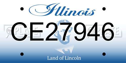 CE27946 Illinois License Plate