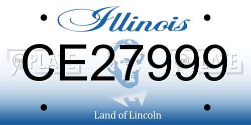 CE27999 Illinois License Plate