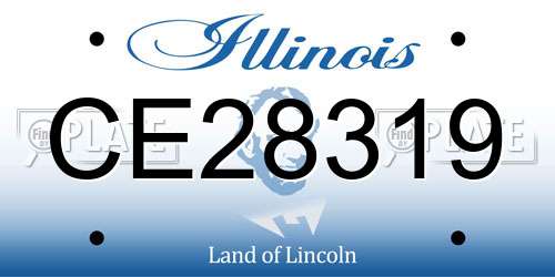 CE28319 Illinois License Plate