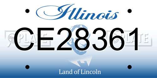 CE28361 Illinois License Plate