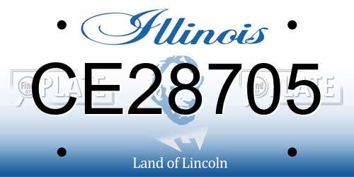 CE28705 Illinois License Plate