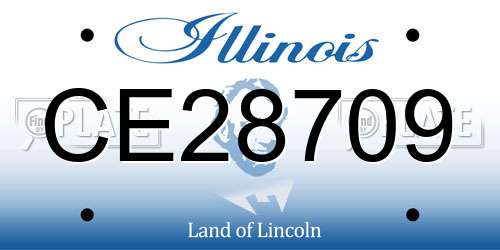 CE28709 Illinois License Plate