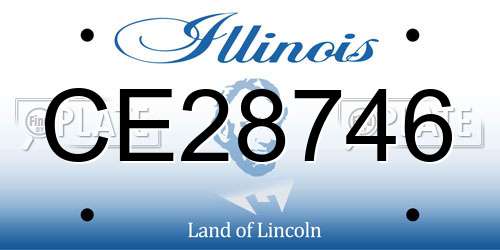 CE28746 Illinois License Plate