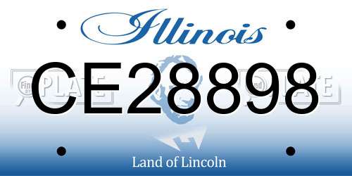 CE28898 Illinois License Plate