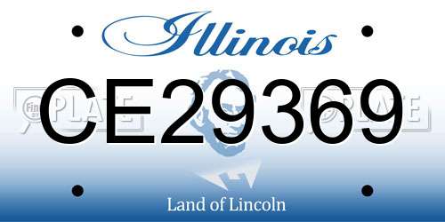 CE29369 Illinois License Plate