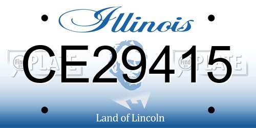 CE29415 Illinois License Plate
